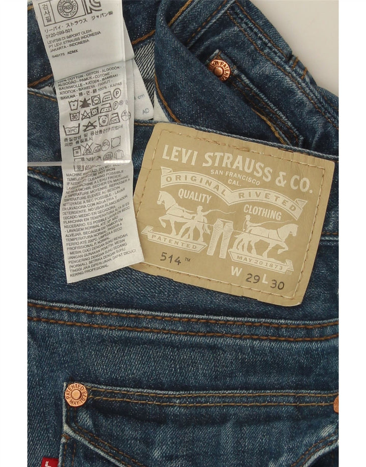 LEVI'S Mens 514 Cropped Jeans W29 L26 Blue Cotton Vintage Levi's and Second-Hand Levi's from Messina Hembry 