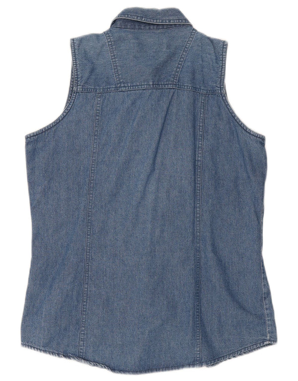Brandon & C Γυναικείο αμάνικο τζιν πουκάμισο UK 14 Medium Blue