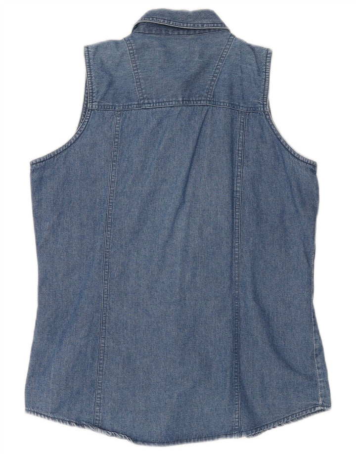 Brandon & C Γυναικείο αμάνικο τζιν πουκάμισο UK 14 Medium Blue