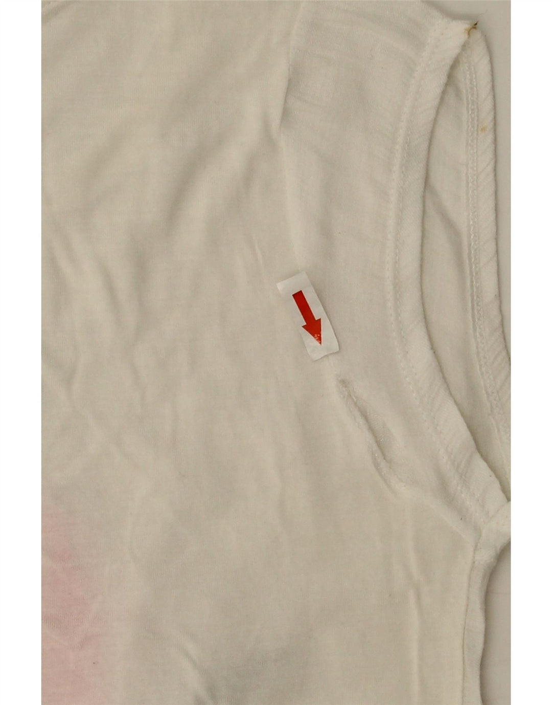 Zara Γυναικείο γραφικό T-Shirt Top UK 10 Small White