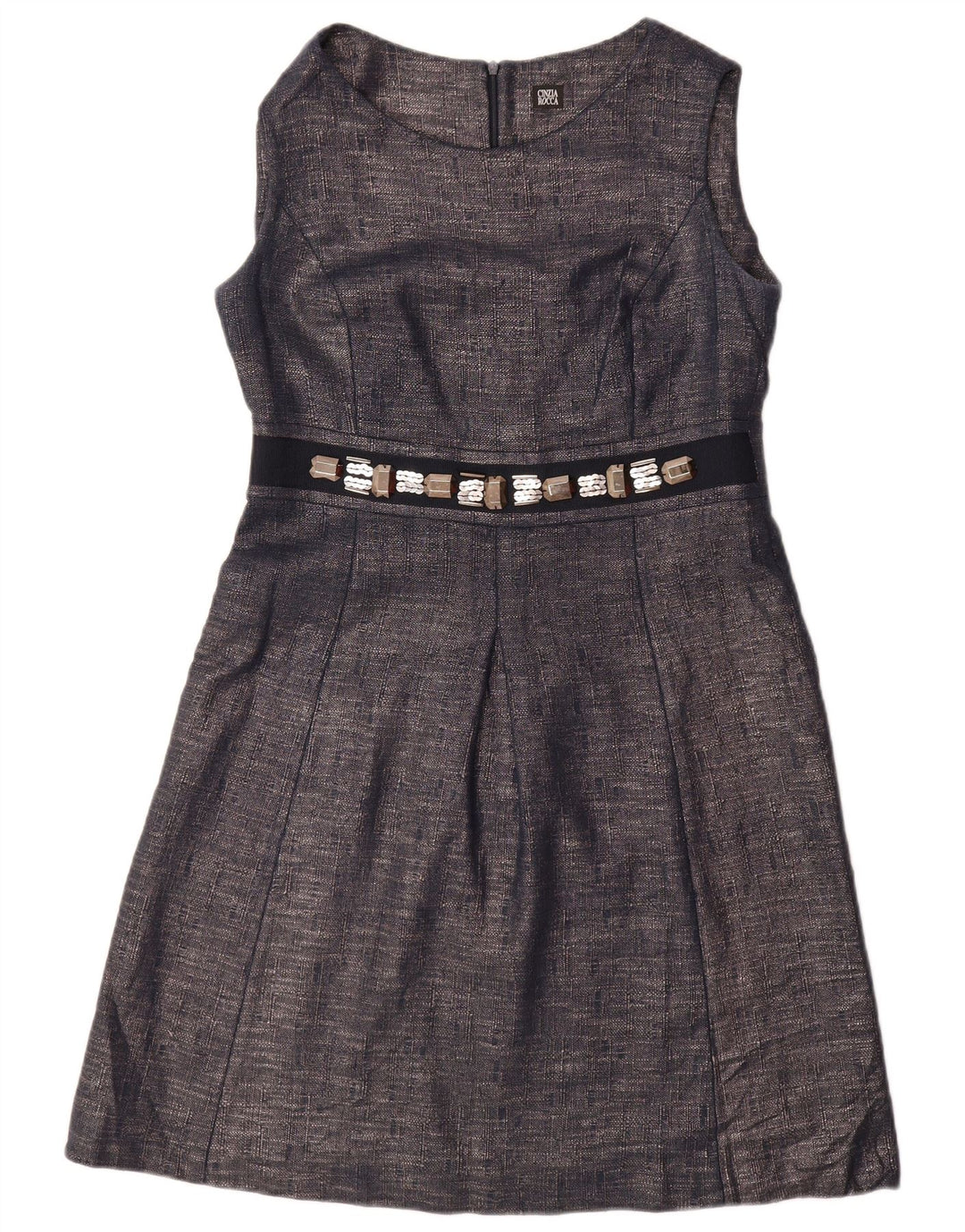CINZIA ROCCA Γυναικείο σετ 1 κουμπιού 2 τεμαχίων UK 10 Small Navy Blue από βαμβάκι