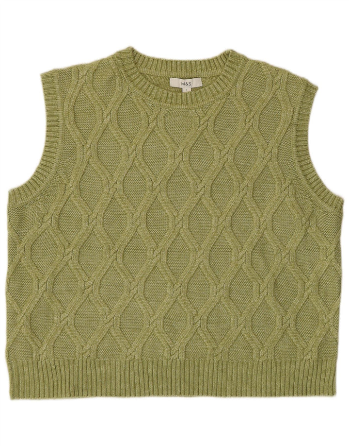 Marks & Spencer Γυναικείο γιλέκο Tank Top UK 16 Large Green Polyester