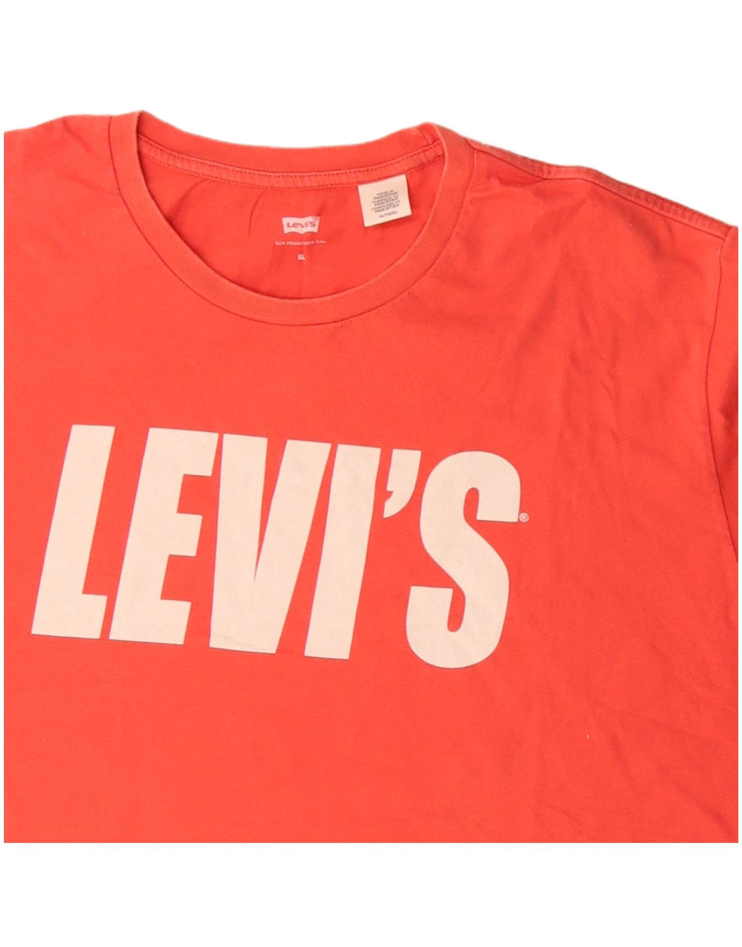 Ανδρικό γραφικό T-Shirt LEVI'S Top XL Red Cotton