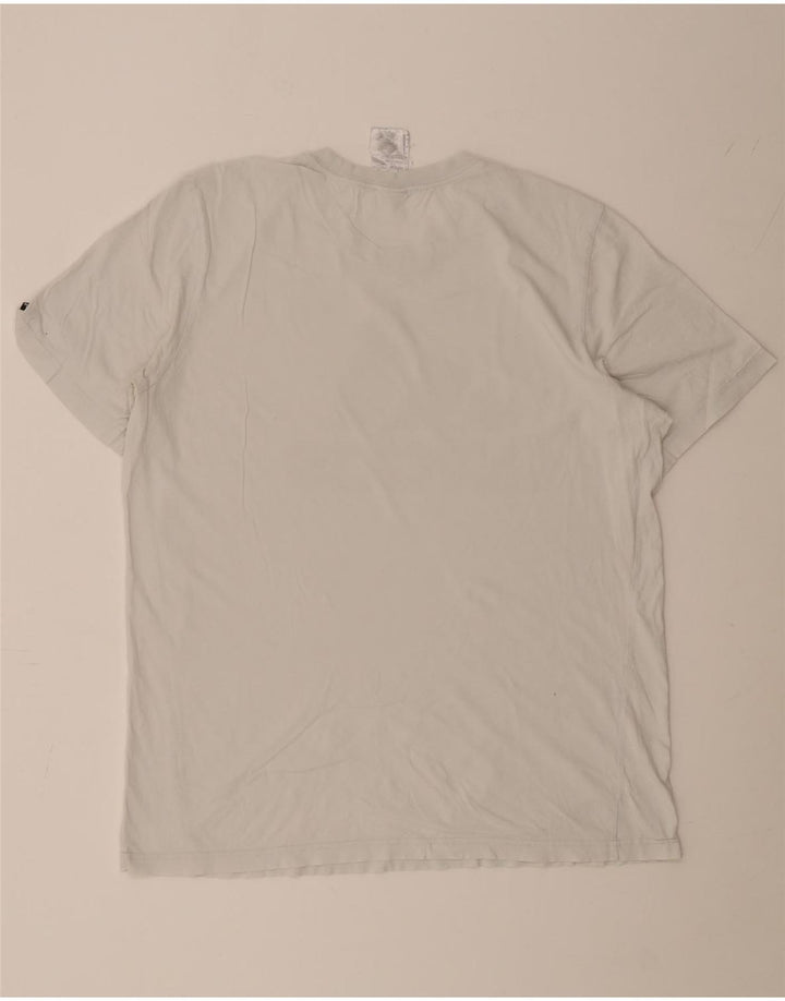 Ανδρικό γραφικό μπλουζάκι ADIDAS Top μεγάλο λευκό βαμβακερό