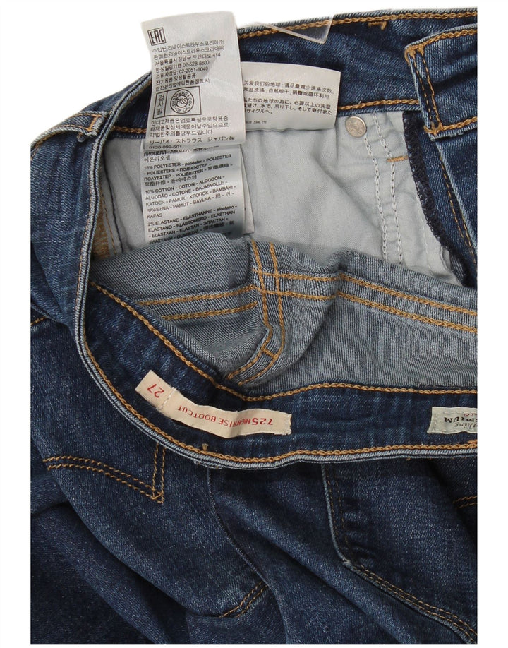 Levi's Womens 725 Bootcut Jeans W27 L29 Blue Lyocell