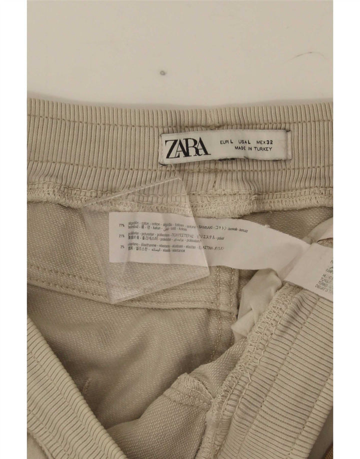 Zara Ανδρικό Σορτς Cargo Μεγάλο W32 Μπεζ Βαμβακερό