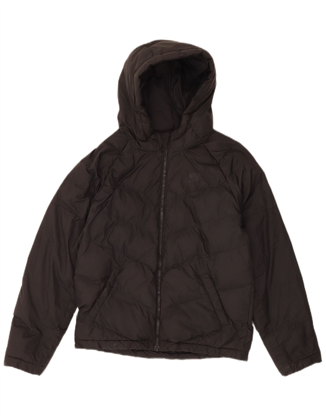 Nike Girls Hooded Jacket 12-13 Years Larg Black Polyester