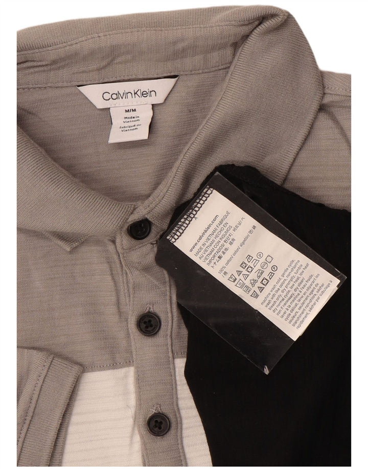 Ανδρικό πουκάμισο πόλο CALVIN KLEIN, μεσαίο μαύρο χρώμα, βαμβακερό