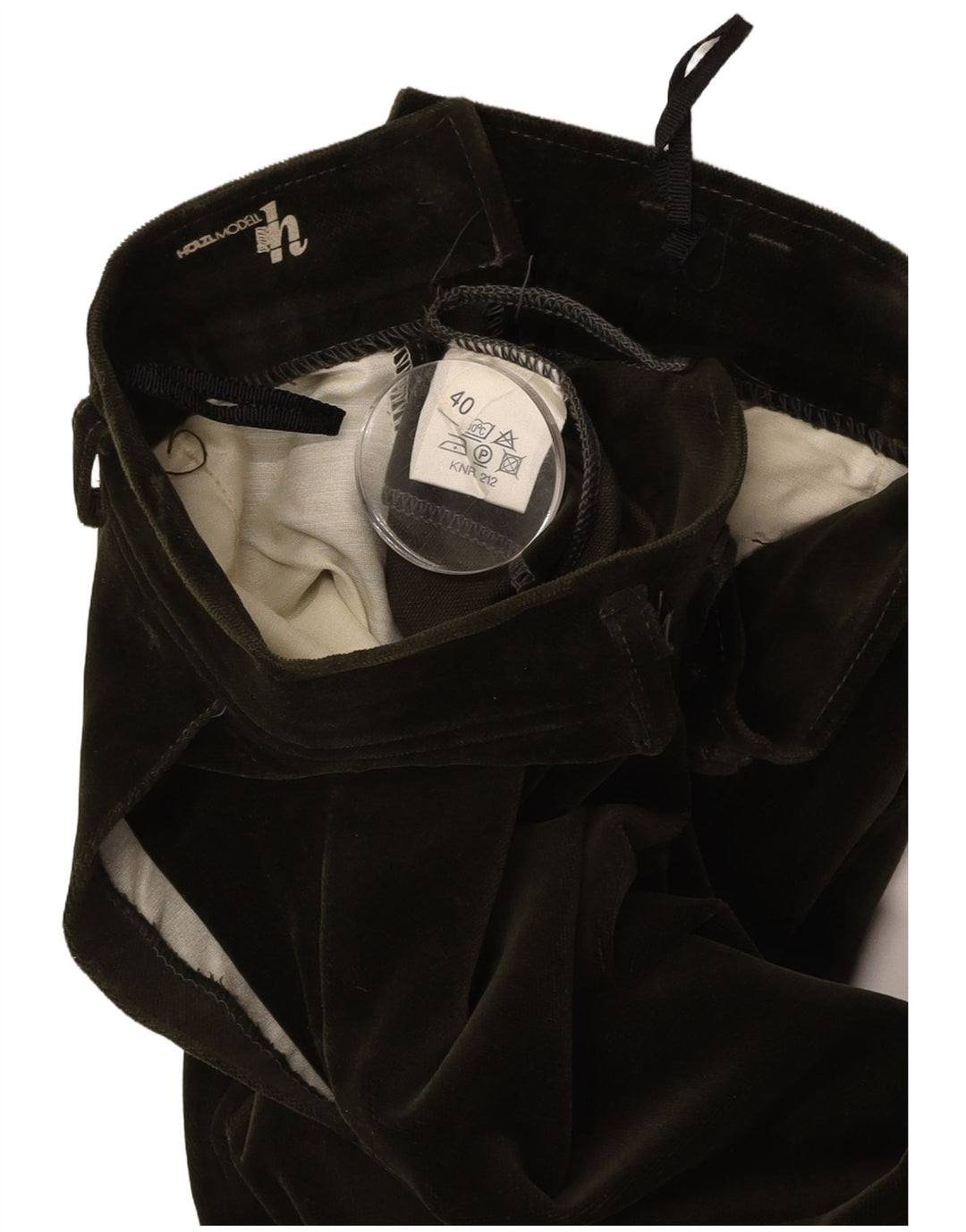 VINTAGE Γυναικείο βελούδινο παντελόνι EU 40 Medium W27 L29 Πράσινο βαμβακερό