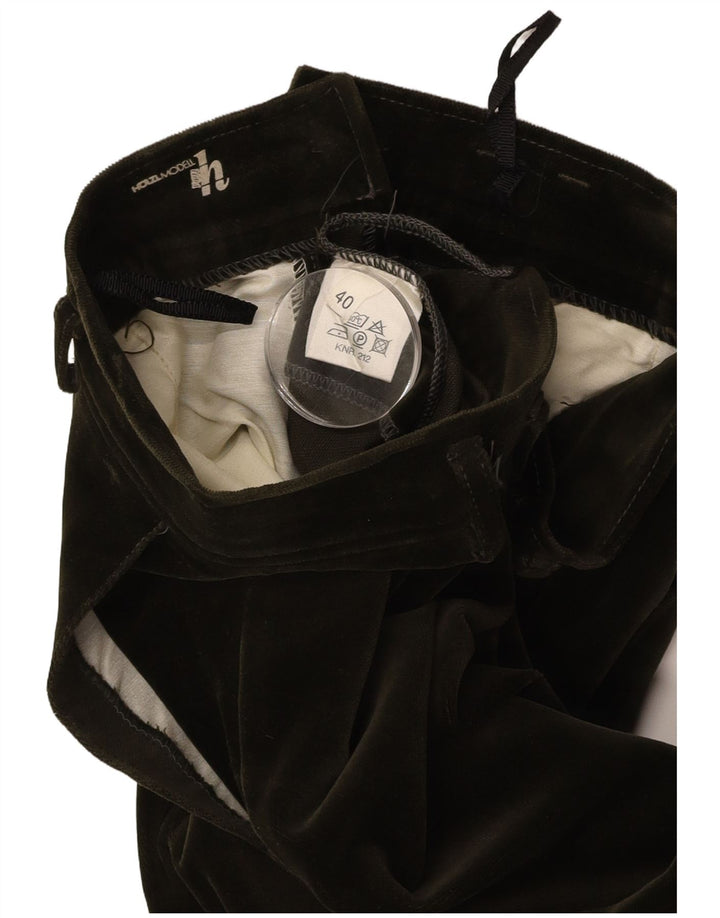 VINTAGE Γυναικείο βελούδινο παντελόνι EU 40 Medium W27 L29 Πράσινο βαμβακερό