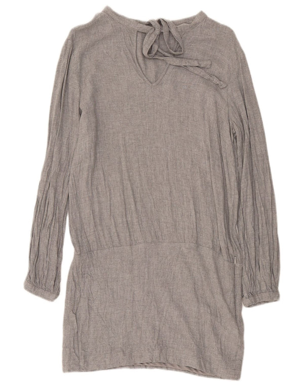 Zara Γυναικείο Trafaluc μακρυμάνικο φόρεμα μέσης UK 14 Medium Grey