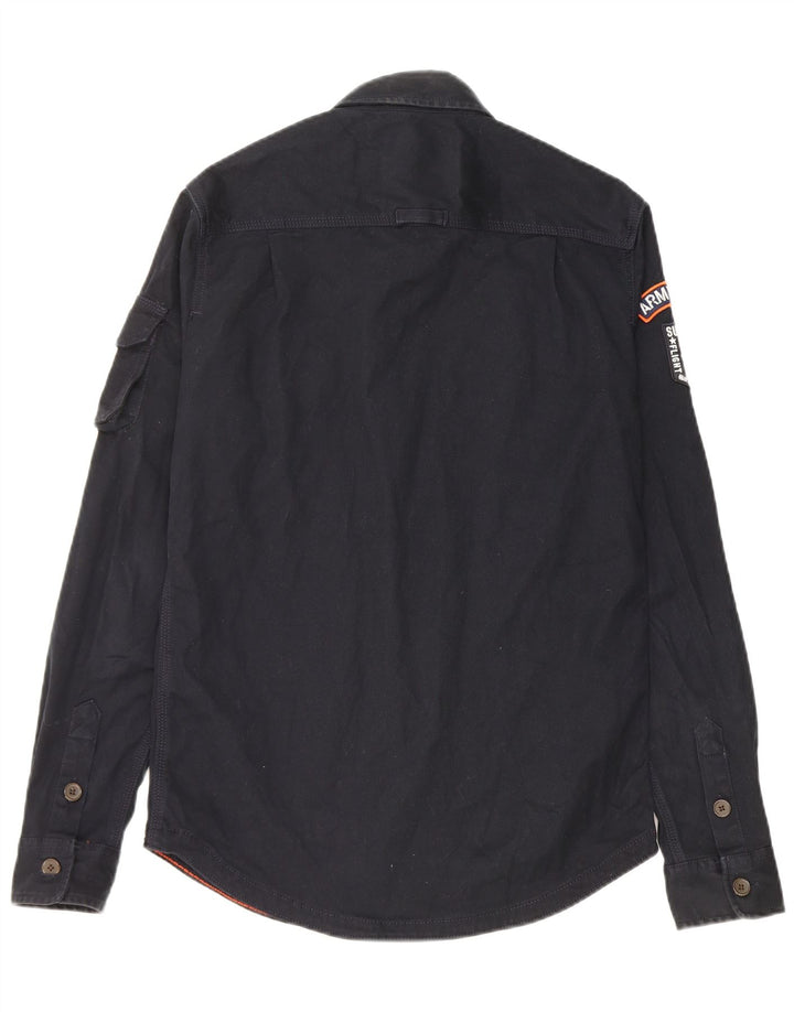 Ανδρικό πουκάμισο Superdry Graphic Classic Fit Βαμβακερό μεσαίο ναυτικό