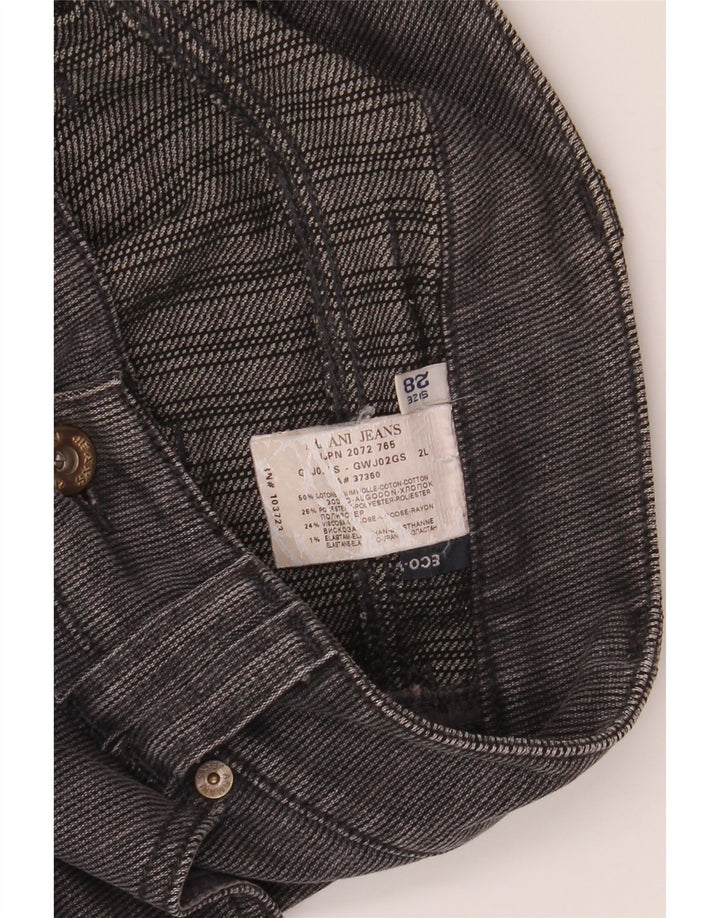 ARMANI Γυναικείο ίσιο χαμηλομεσο καθημερινό παντελόνι W34 L34 Γκρι pinstripe