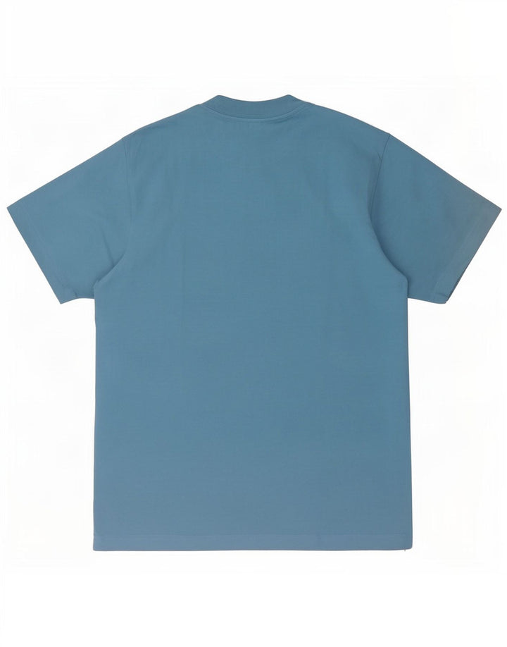 Vintage Ανδρικό γραφικό T-Shirt Top από μεσαίο μπλε βαμβακερό