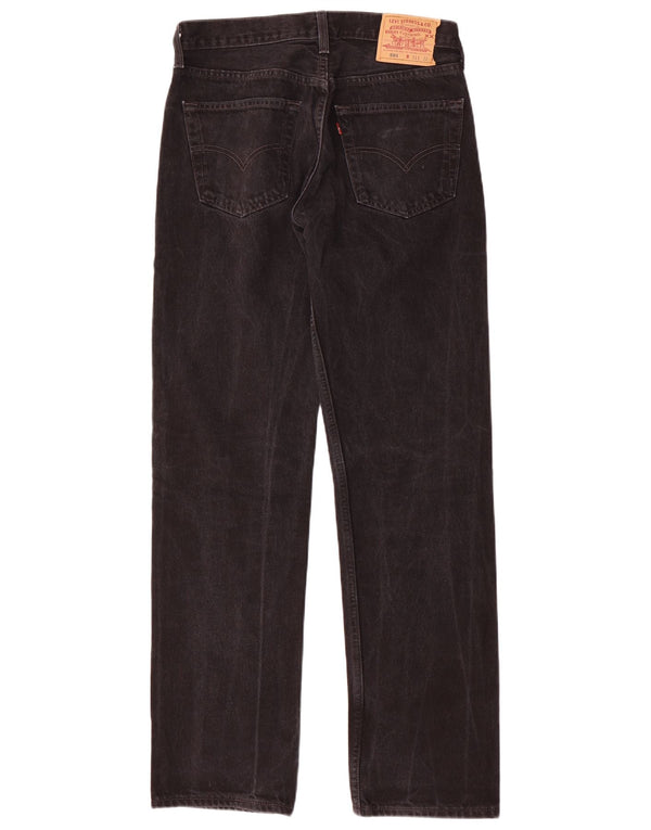 Levi's Mens 501 Straight Jeans W31 L32 Μαύρο βαμβακερό