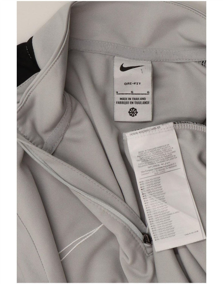 Ανδρική φόρμα Nike Dri Fit με φερμουάρ πουλόβερ στο επάνω μέρος, μικρό γκρι χρώμα