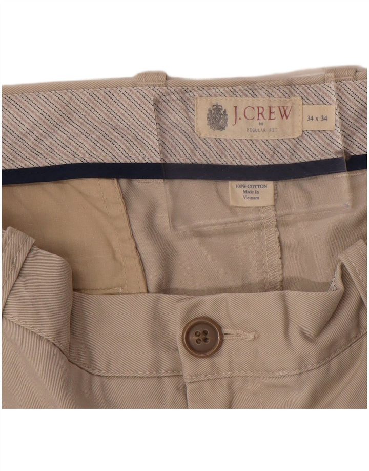 J. Crew Ανδρικό παντελόνι Chino σε ίσια κανονική εφαρμογή W34 L34 Μπεζ βαμβακερό