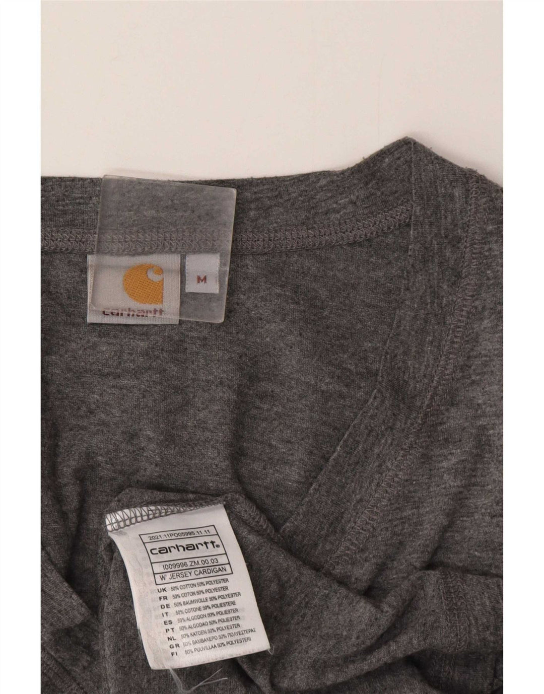 Γυναικείο πουλόβερ Carhartt Cardigan UK 14 μεσαίο γκρι βαμβακερό