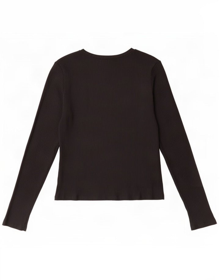 Zara Γυναικείο τοπ μακρυμάνικο UK 14 Large Μαύρο