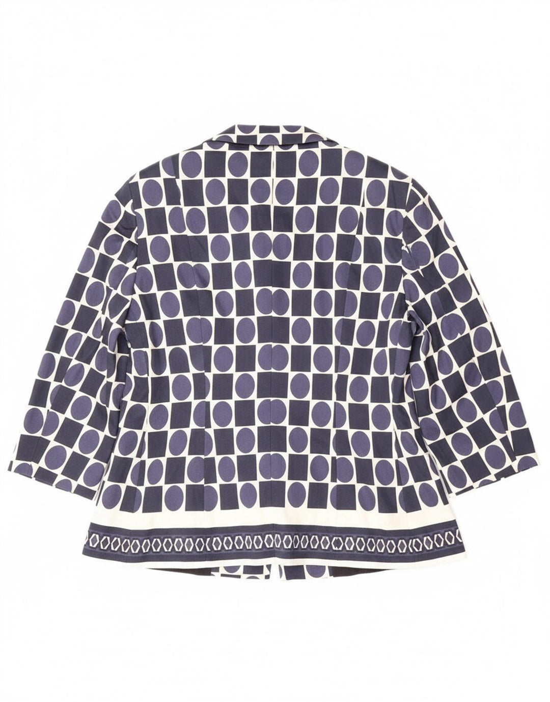 Perte από την Krizia Γυναικείο Μπουφάν UK 16 Large Navy Blue Geometric