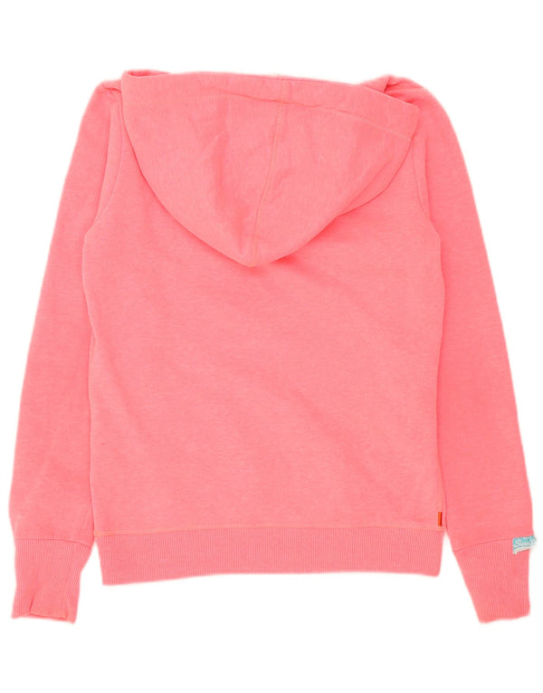Superdry Γυναικείο Γραφικό Hoodie Jumper UK 6 XS Pink Polyester