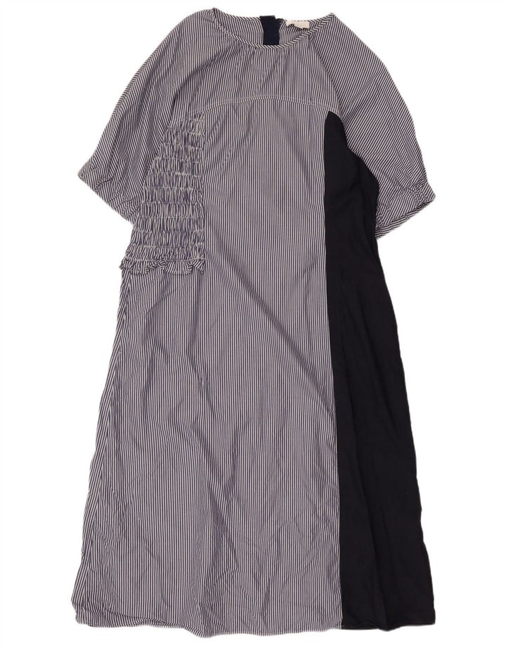 COS Γυναικείο Maxi Φόρεμα EU 44 XL Navy Blue Pinstripe Βαμβακερό