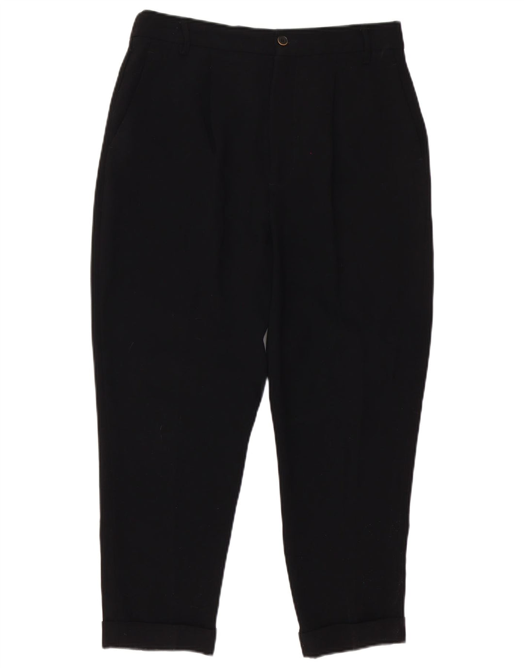 Zara Γυναικείο κωνικό παντελόνι Capri Medium W30 L23 Μαύρο