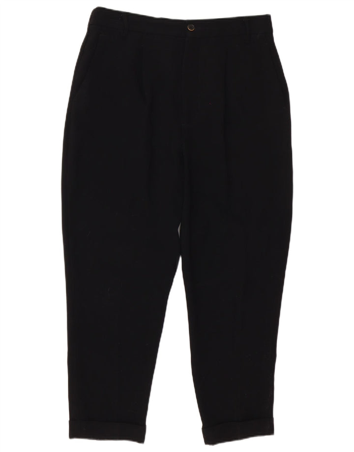 Zara Γυναικείο κωνικό παντελόνι Capri Medium W30 L23 Μαύρο