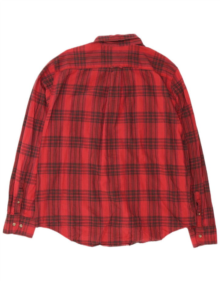Eddie Bauer Ανδρικό φανελένιο πουκάμισο XL κόκκινο καρό βαμβακερό