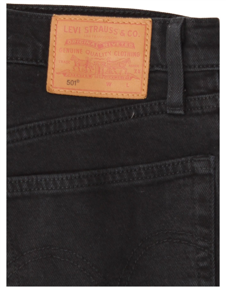 Levi's Mens 501 Straight Jeans W28 L27 Μαύρο