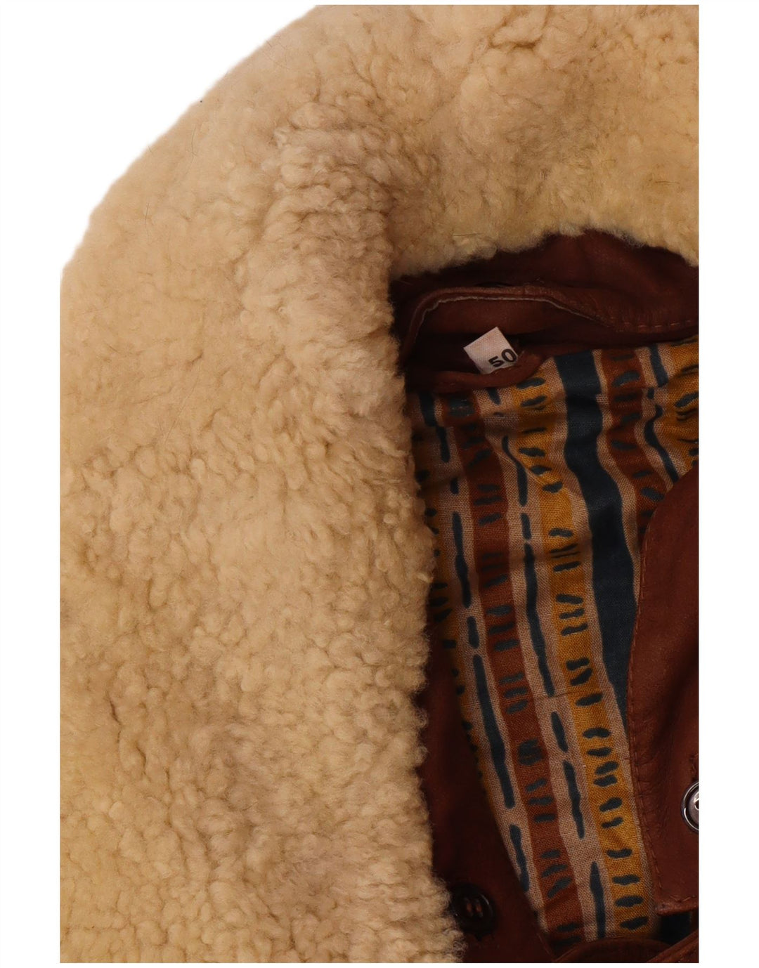 VINTAGE Ανδρικό Δερμάτινο Παλτό IT 50 Μεγάλο Καφέ