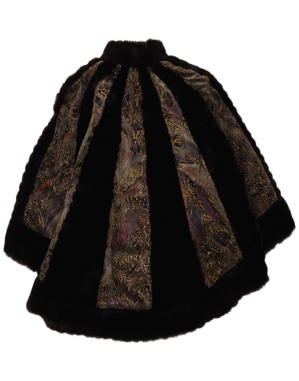 Vintage Γυναικείο Πανωφόρι από Faux Fur UK 16 Large Black Paisley