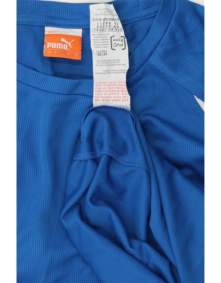 Puma Ανδρικό μακρυμάνικο μπλουζάκι μεγάλο μπλε ριγέ πολυεστέρα