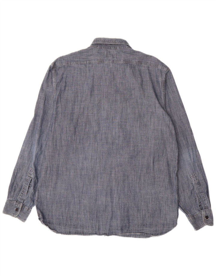 Ανδρικό πουκάμισο DOCKERS Μεγάλο Navy Blue