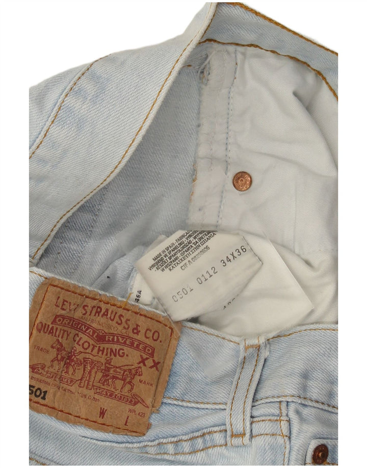 LEVI'S Ανδρικό τζιν 501 ίσιο W34 L36 Μπλε βαμβακερό