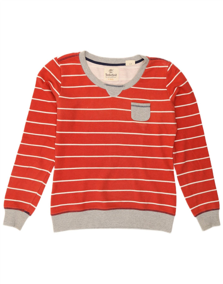 Timberland Γυναικεία φούτερ μεγάλου μεγέθους Jumper UK 10 Small Red ριγέ