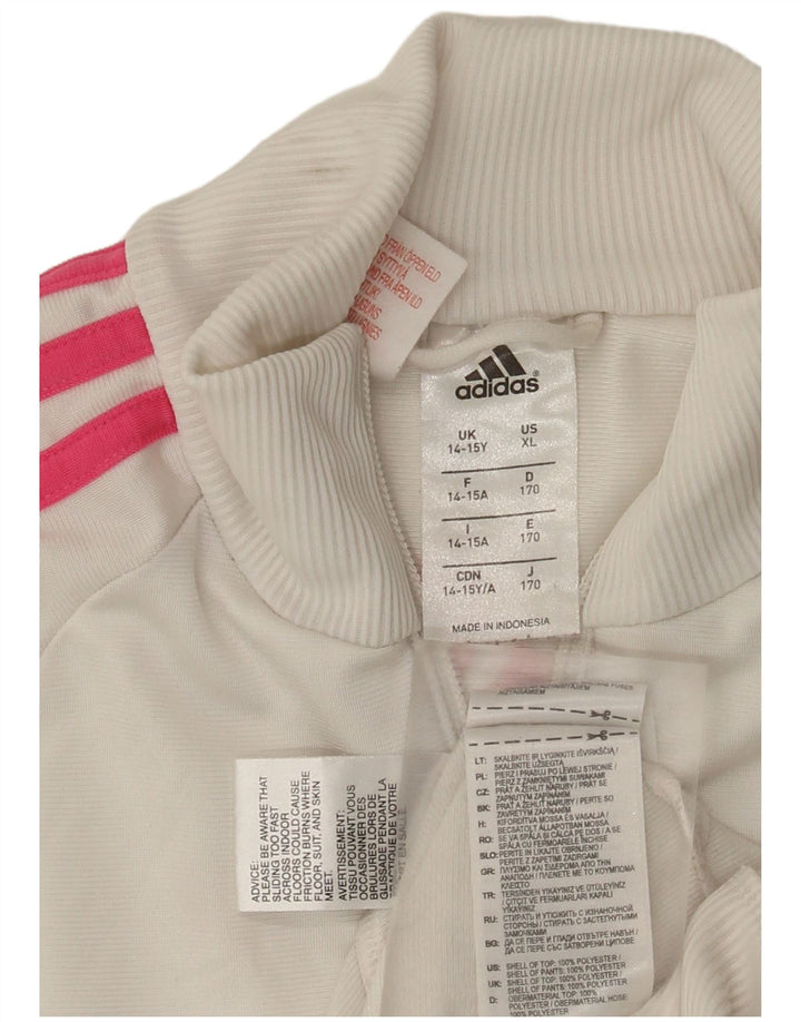 Adidas Graphic αθλητική φόρμα Adidas Top Jacket 14-15 ετών Λευκός Πολυεστέρας