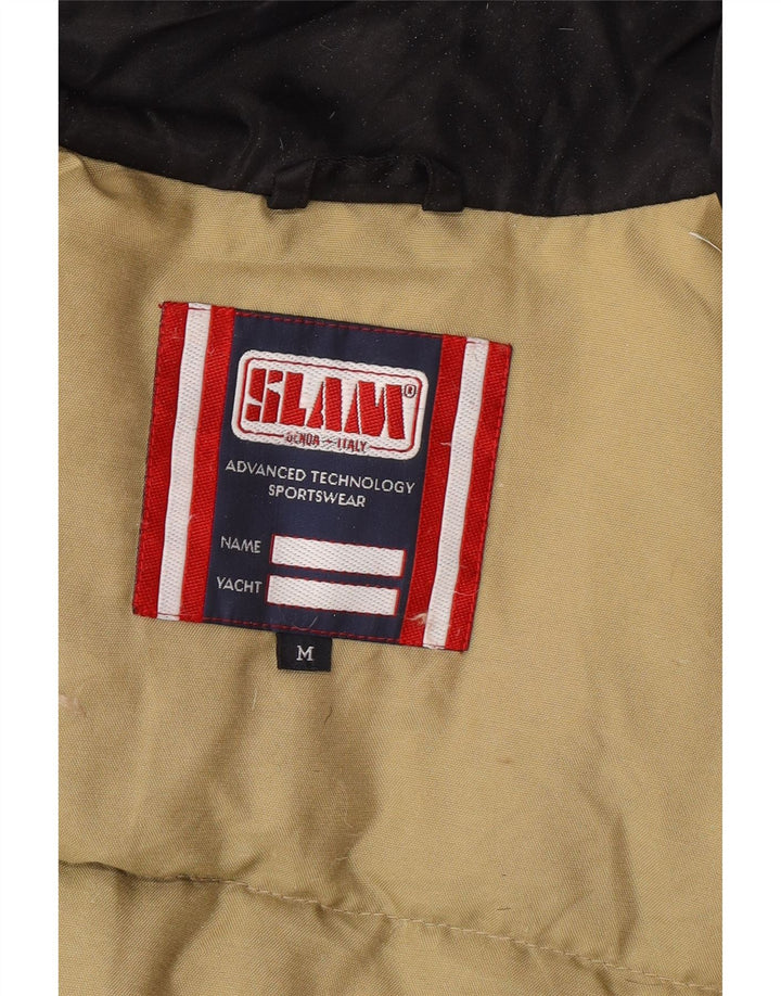 Slam γυναικείο μπουφάν με κουκούλα μεγάλου μεγέθους με επένδυση UK 14 μεσαίο μαύρο νάιλον