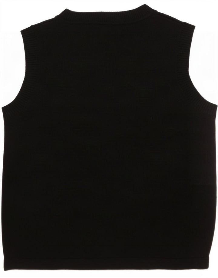 Marks & Spencer Womens Crop Vest Tank Top UK 10 Small Black Polyester