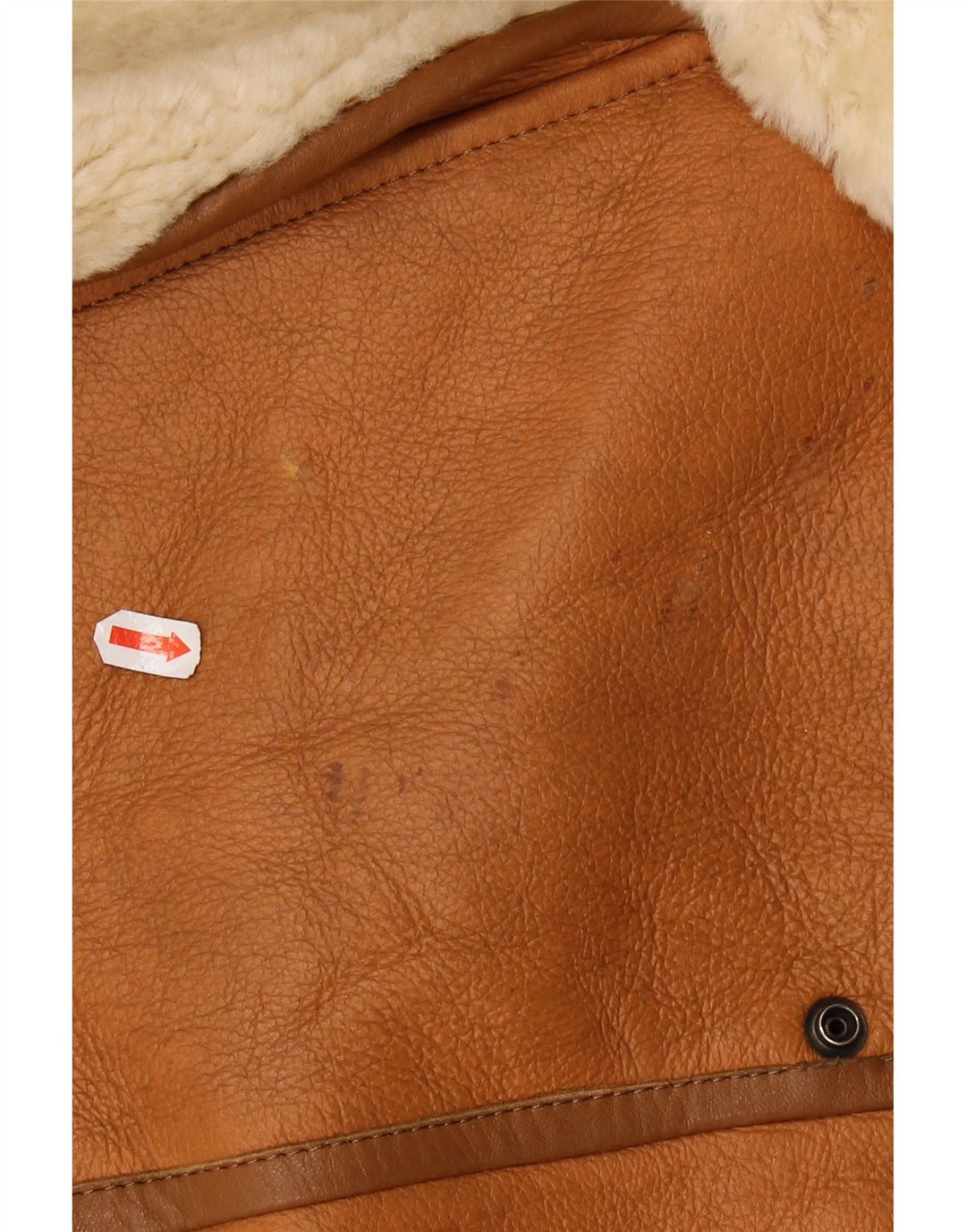 Vintage Ανδρικό Shearling Jacket UK 36 Small Brown