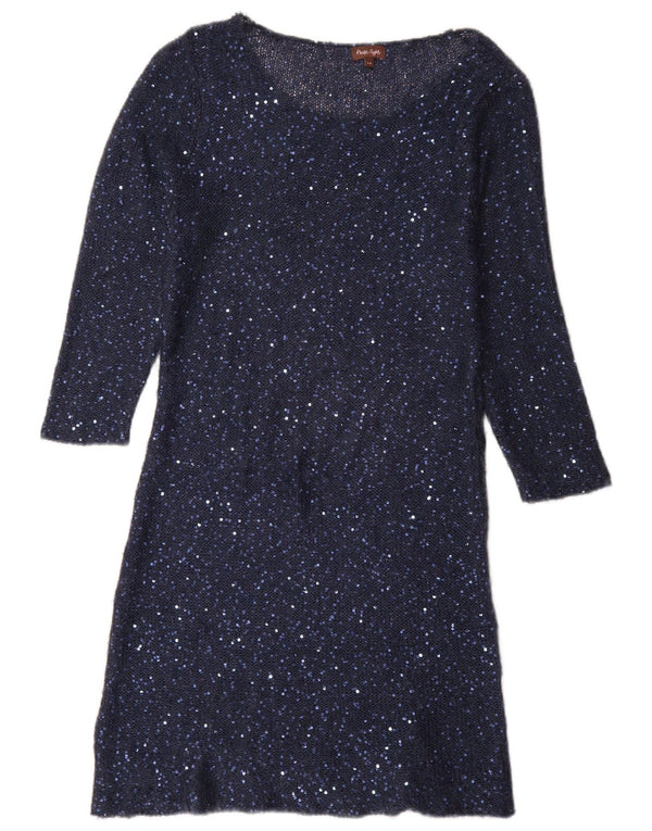 Phase Eight Γυναικείο φόρεμα με παγιέτες 3/4 μανίκια UK 14 Medium Navy Blue