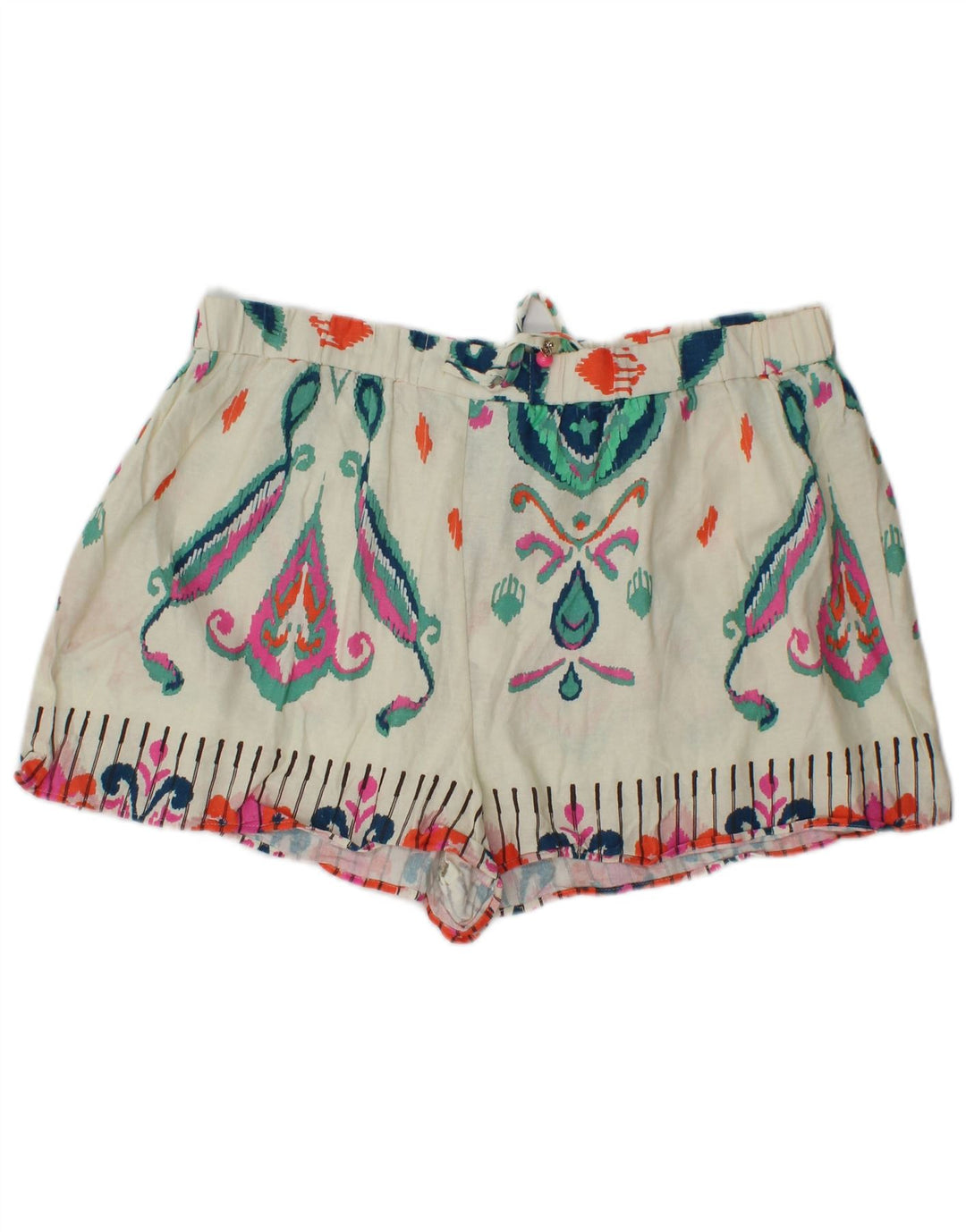 Zara Γυναικείο Hot Παντελόνι 2XL W38 Λευκό Ikat Λινό