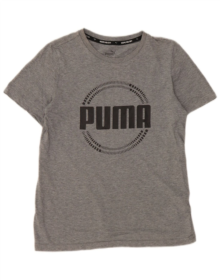 Γραφικό T-Shirt PUMA Boys Top 11-12 ετών Γκρι βαμβακερό