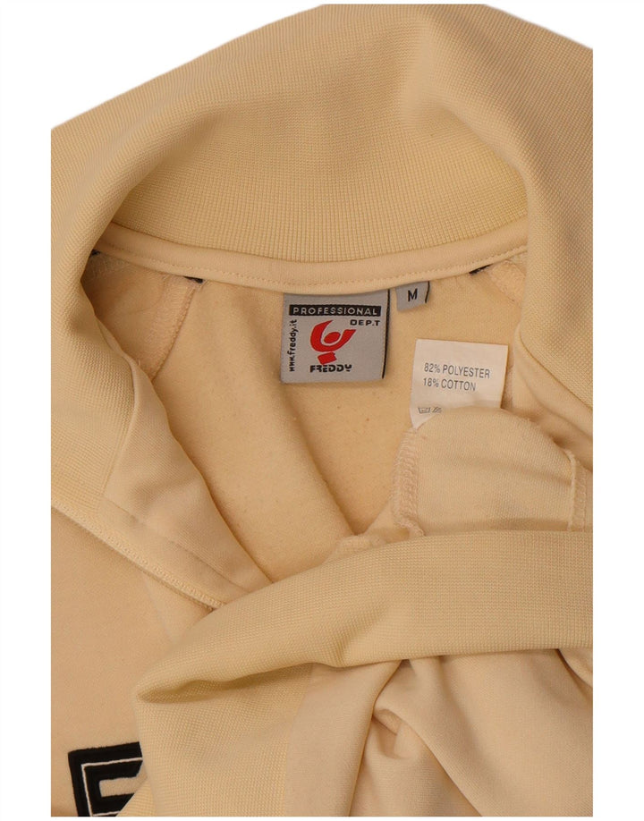 Freddy Womens Crop Graphic αθλητική φόρμα Top Jacket UK 14 Medium Beige