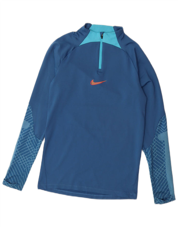 Ανδρική φόρμα Nike Dri Fit με φερμουάρ, λεπτή φόρμα πουλόβερ, τοπ XS μπλε γεωμετρικό