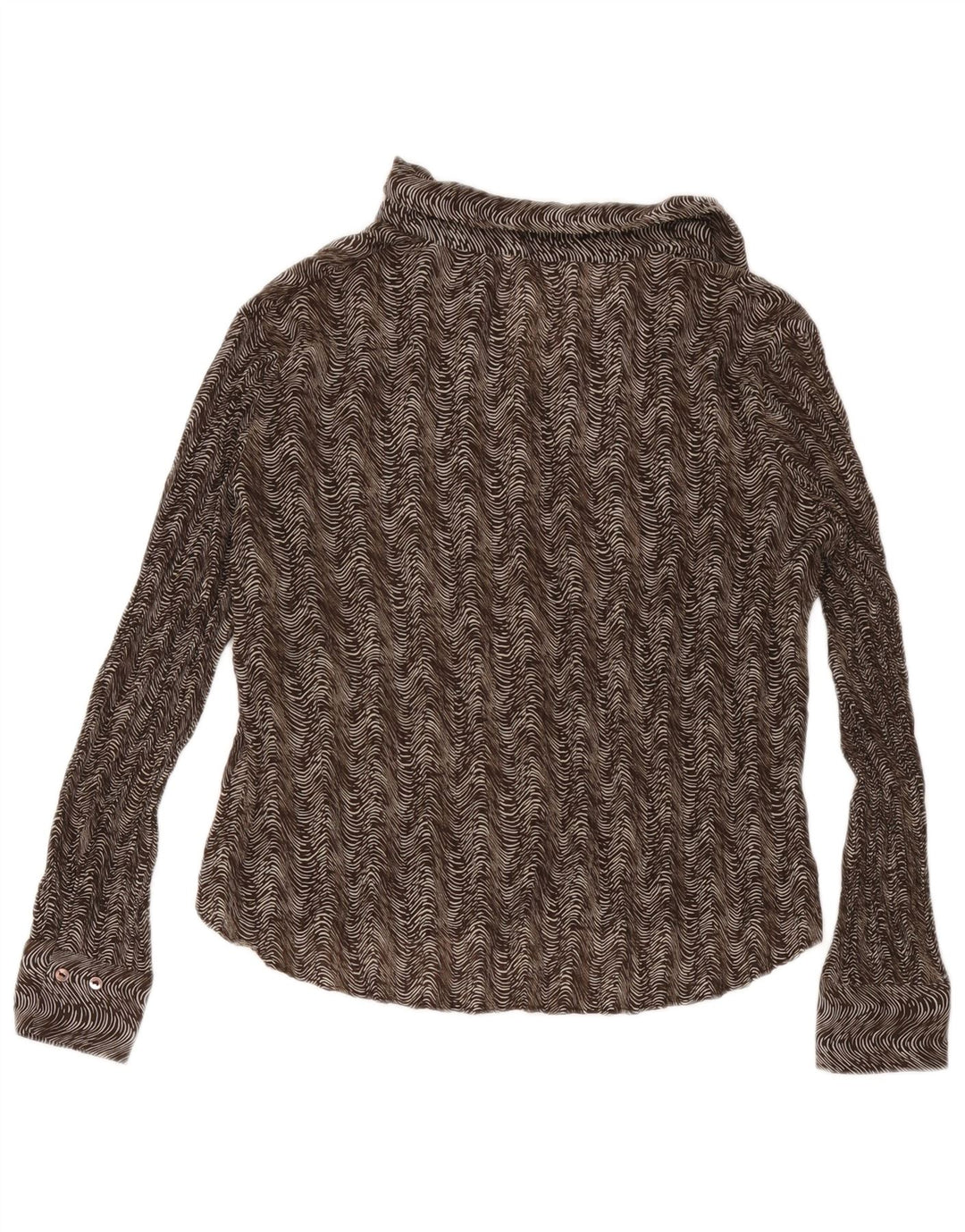 Marks & Spencer Γυναικείο Πουκάμισο Μπλούζα UK 18 XL Καφέ Γεωμετρικός Πολυεστέρας