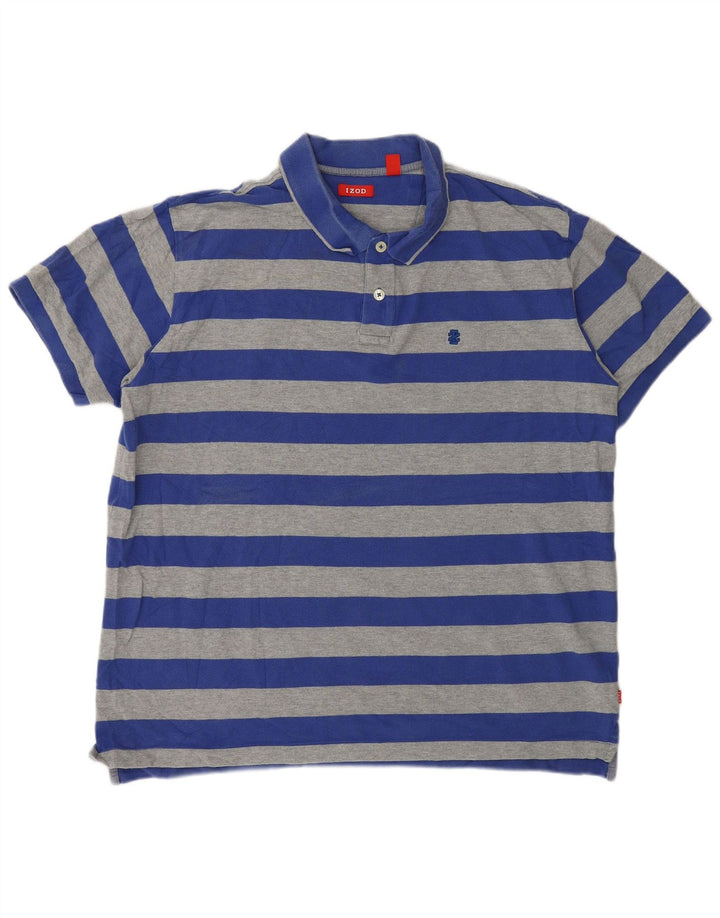 Izod Ανδρικό Πόλο Μπλουζάκι XL Μπλε ριγέ βαμβακερό