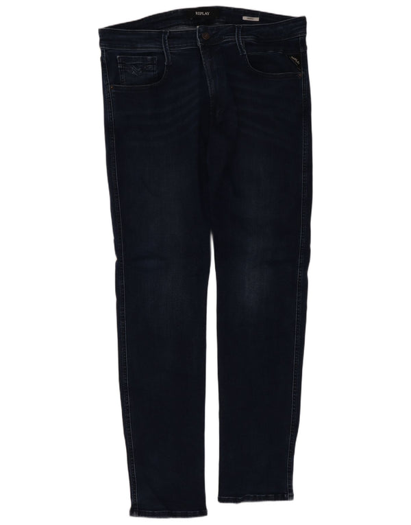 Replay Ανδρικό Anbass Slim Jeans W36 L32 Navy Blue Cotton
