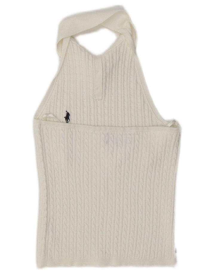 Ralph Lauren Womens Halter Top UK 4 XS White