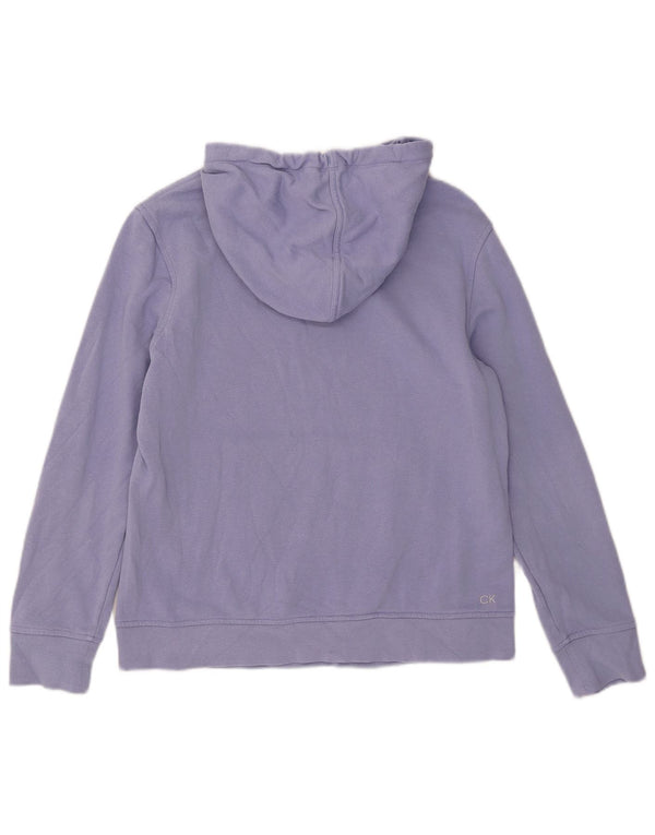 Γυναικείο Calvin Klein Graphic Hoodie Jumper UK 14 Medium Purple